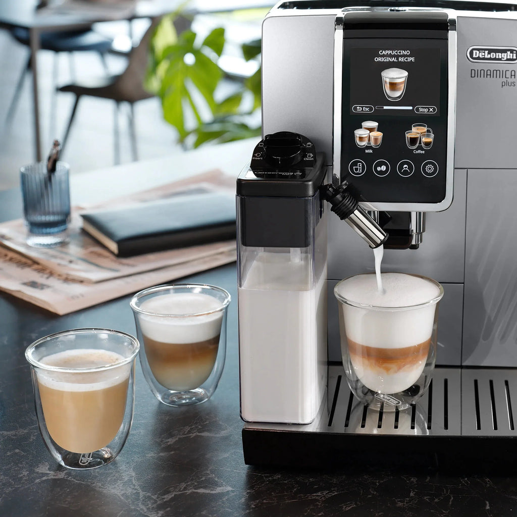 DeLonghi Dinamica Plus Super Automatic Espresso & Coffee Machine ECAM38085SB (Silver)