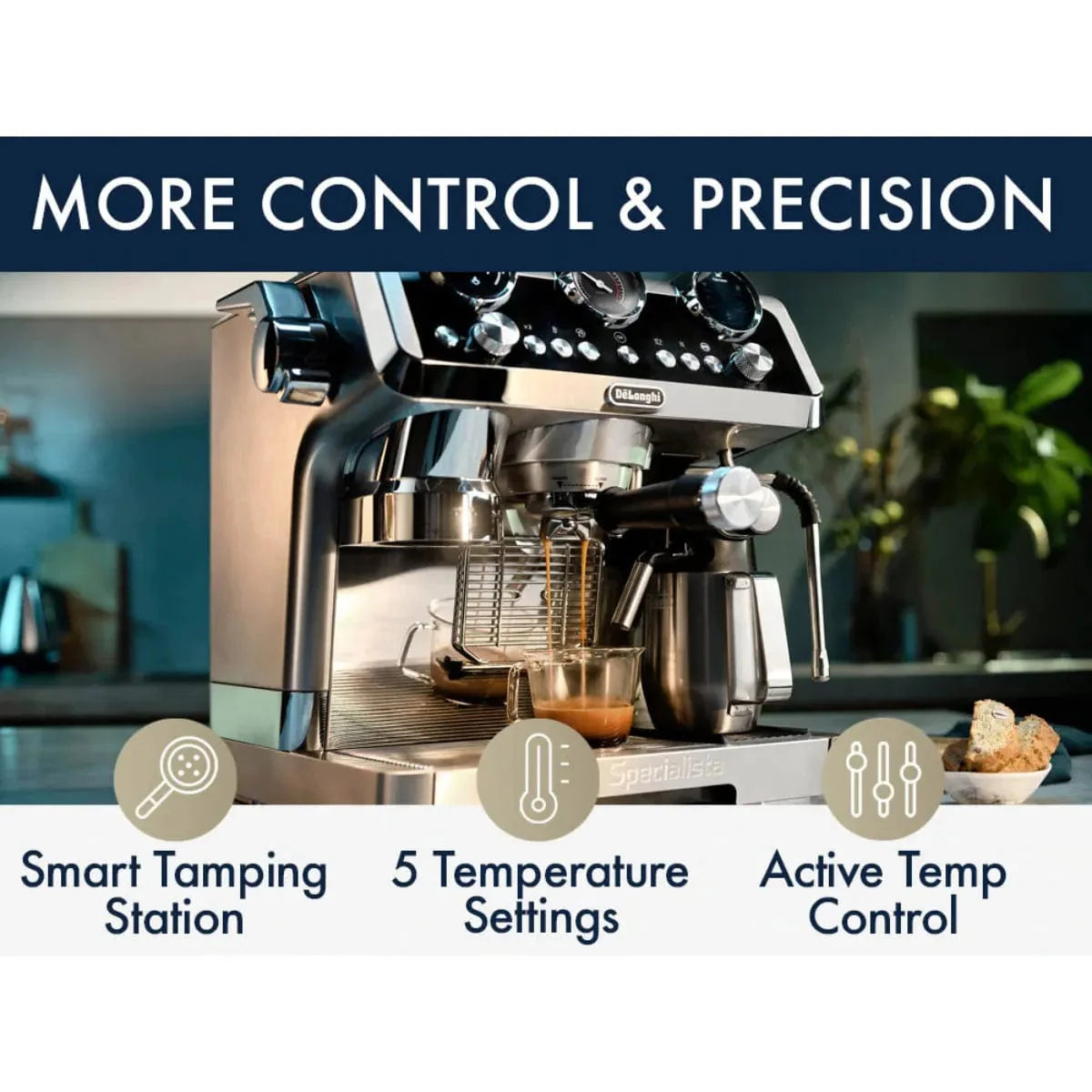 DeLonghi La Specialista Maestro Espresso Machine with LatteCrema EC9665M (Silver)