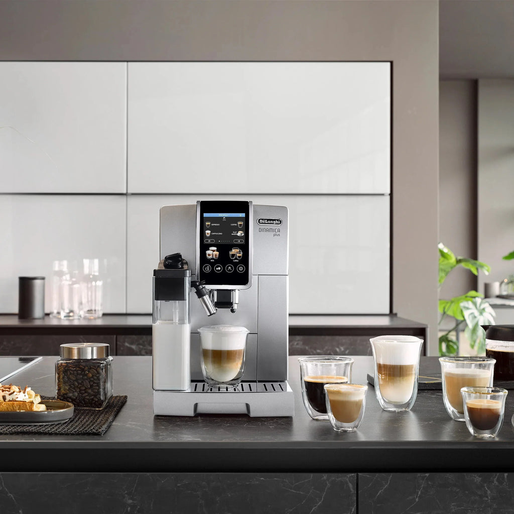DeLonghi Dinamica Plus Super Automatic Espresso & Coffee Machine ECAM38085SB (Silver)