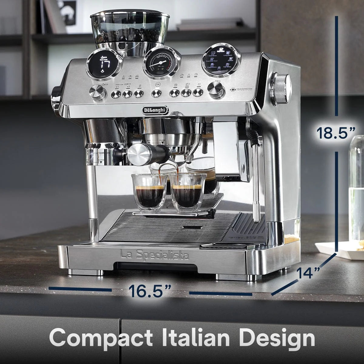 DeLonghi La Specialista Maestro Espresso Machine with Cold Brew EC9885M (Silver)