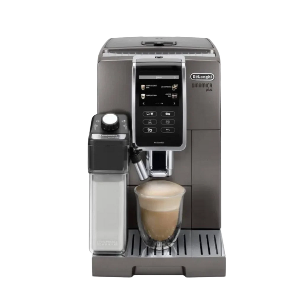 DeLonghi Dinamica PLUS Lattecrema, Super Automatic Espresso & Cappuccino Machine ECAM37095TI (Titanium)