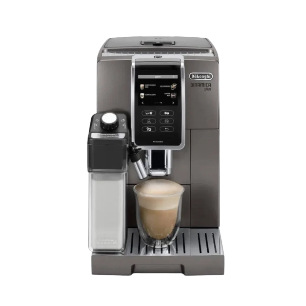 DeLonghi Dinamica PLUS Lattecrema, Super Automatic Espresso & Cappuccino Machine ECAM37095TI (Titanium)