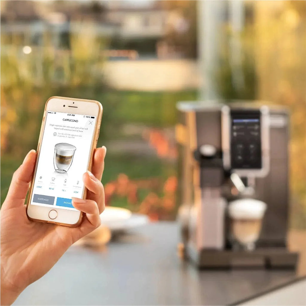 DeLonghi Dinamica PLUS Lattecrema, Super Automatic Espresso & Cappuccino Machine ECAM37095TI (Titanium)