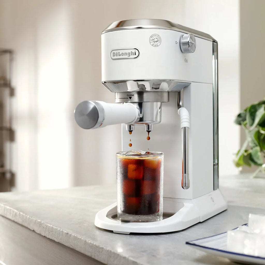 DeLonghi Dedica Duo Espresso Machine with Cold Brew EC890WI (Vanilla)