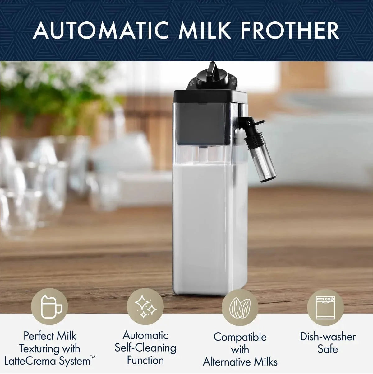 DeLonghi Dinamica LatteCrema Super Automatic Espresso & Cappuccino Machine ECAM35075SI (Silver)