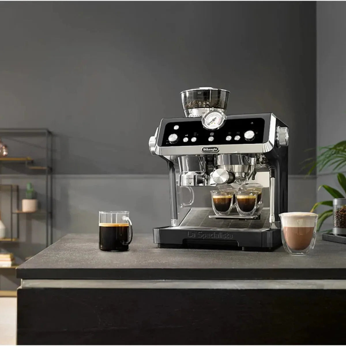 DeLonghi La Specialista Prestigio Semi-Automatic Espresso Machine EC9355M (Silver)