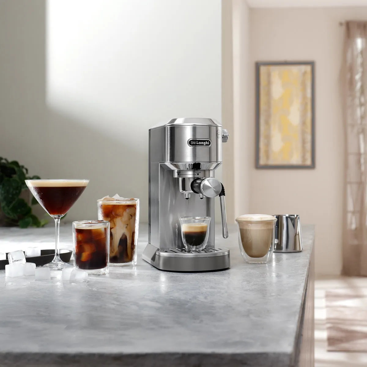 DeLonghi Dedica Duo Espresso Machine with Cold Brew EC890M (Metal)