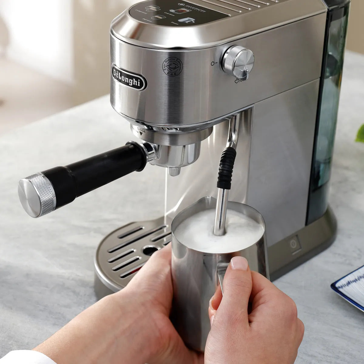 DeLonghi Dedica Duo Espresso Machine with Cold Brew EC890M (Metal)