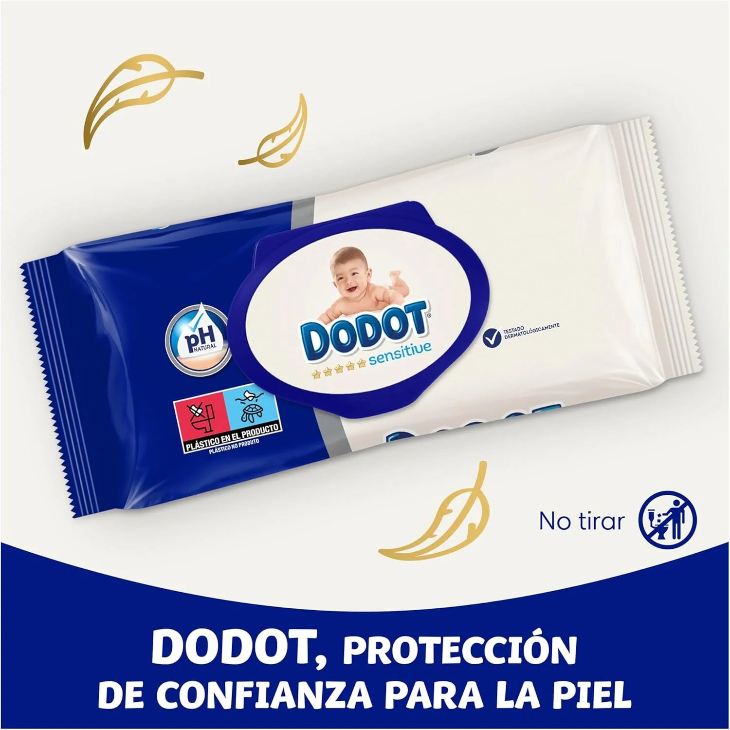 Dodot Toallitas Sensitive Para Bebé, 810 Toallitas (15 Packs De 54 Unidades), Protección de confianza Dodot con 0% alcohol