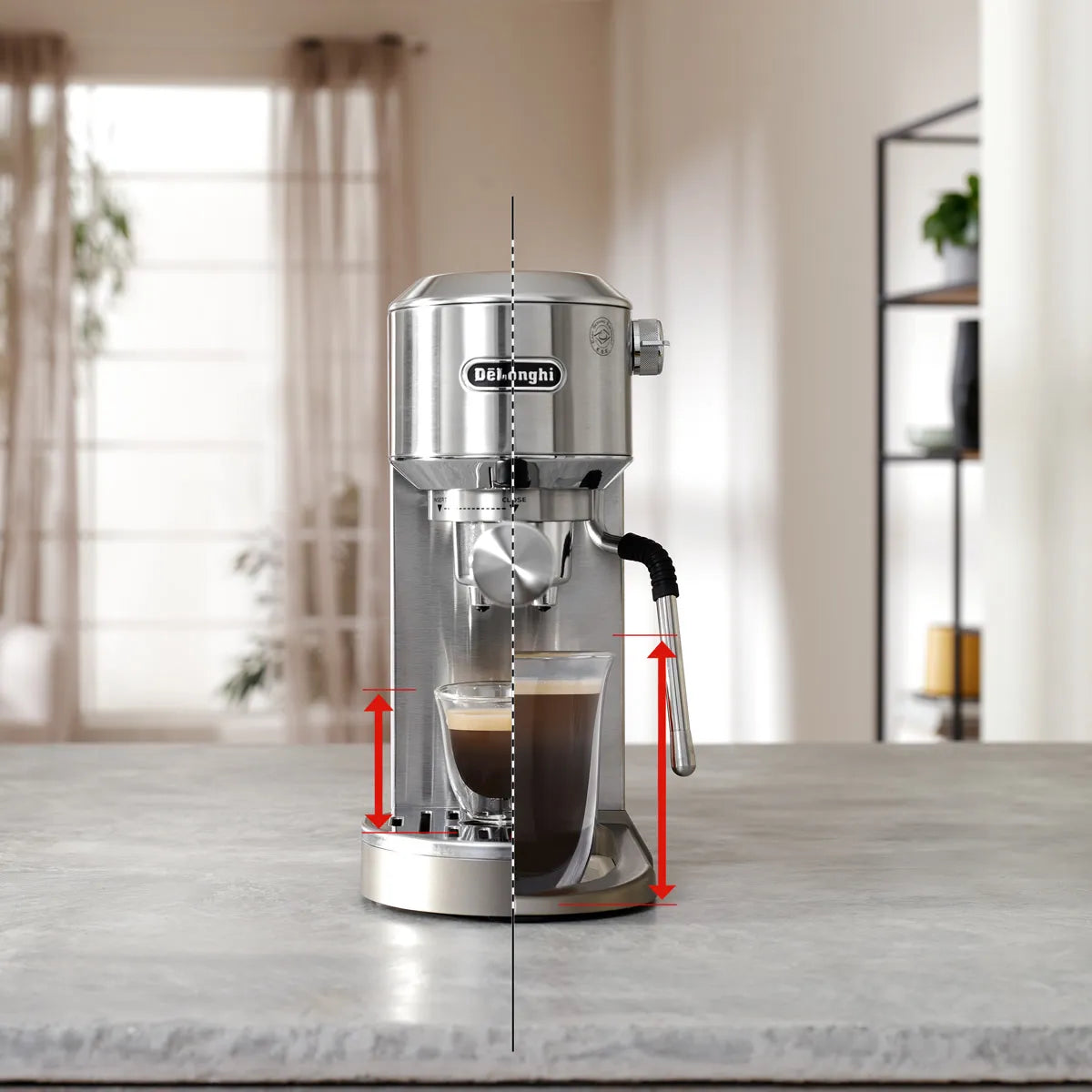 DeLonghi Dedica Duo Espresso Machine with Cold Brew EC890M (Metal)