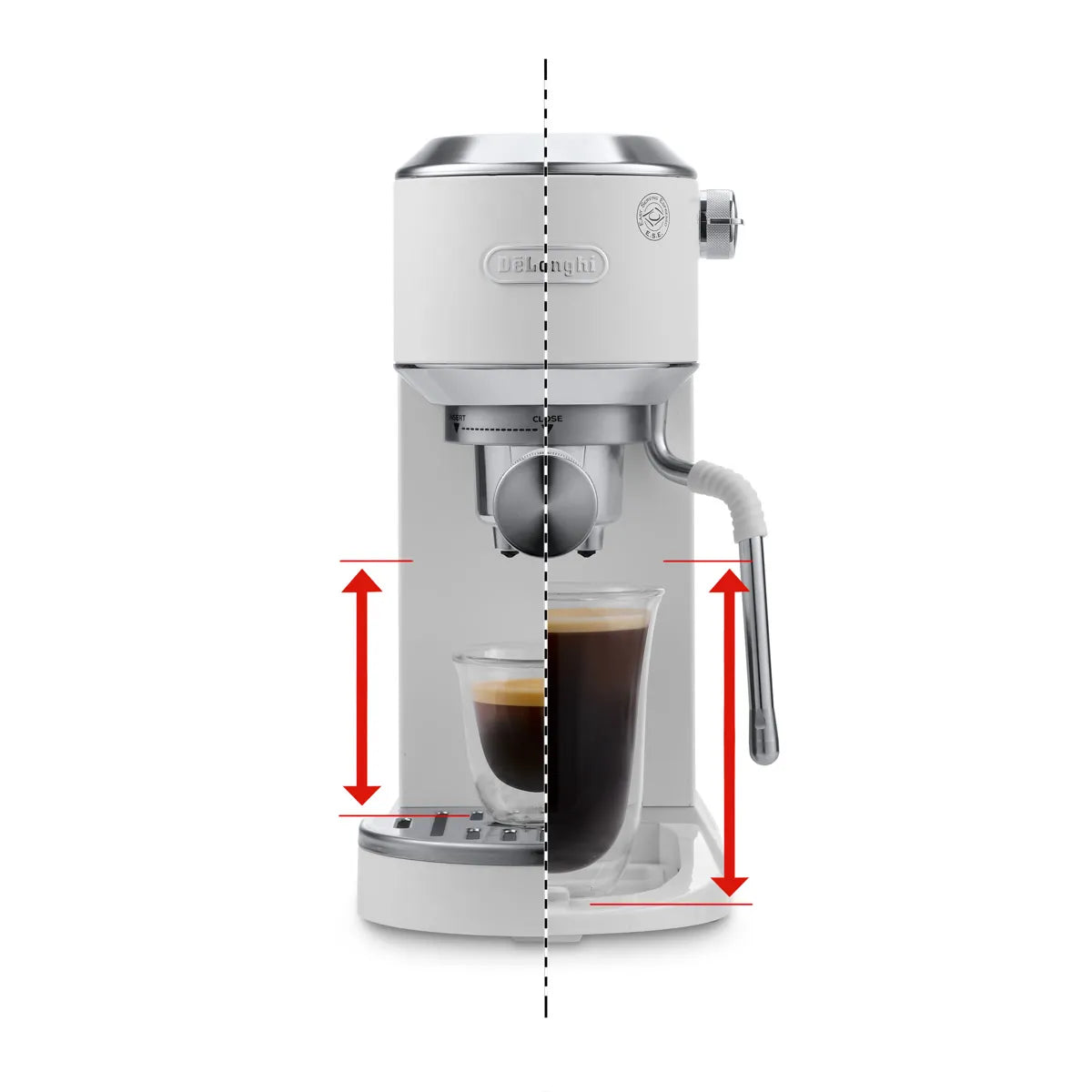 DeLonghi Dedica Duo Espresso Machine with Cold Brew EC890WI (Vanilla)