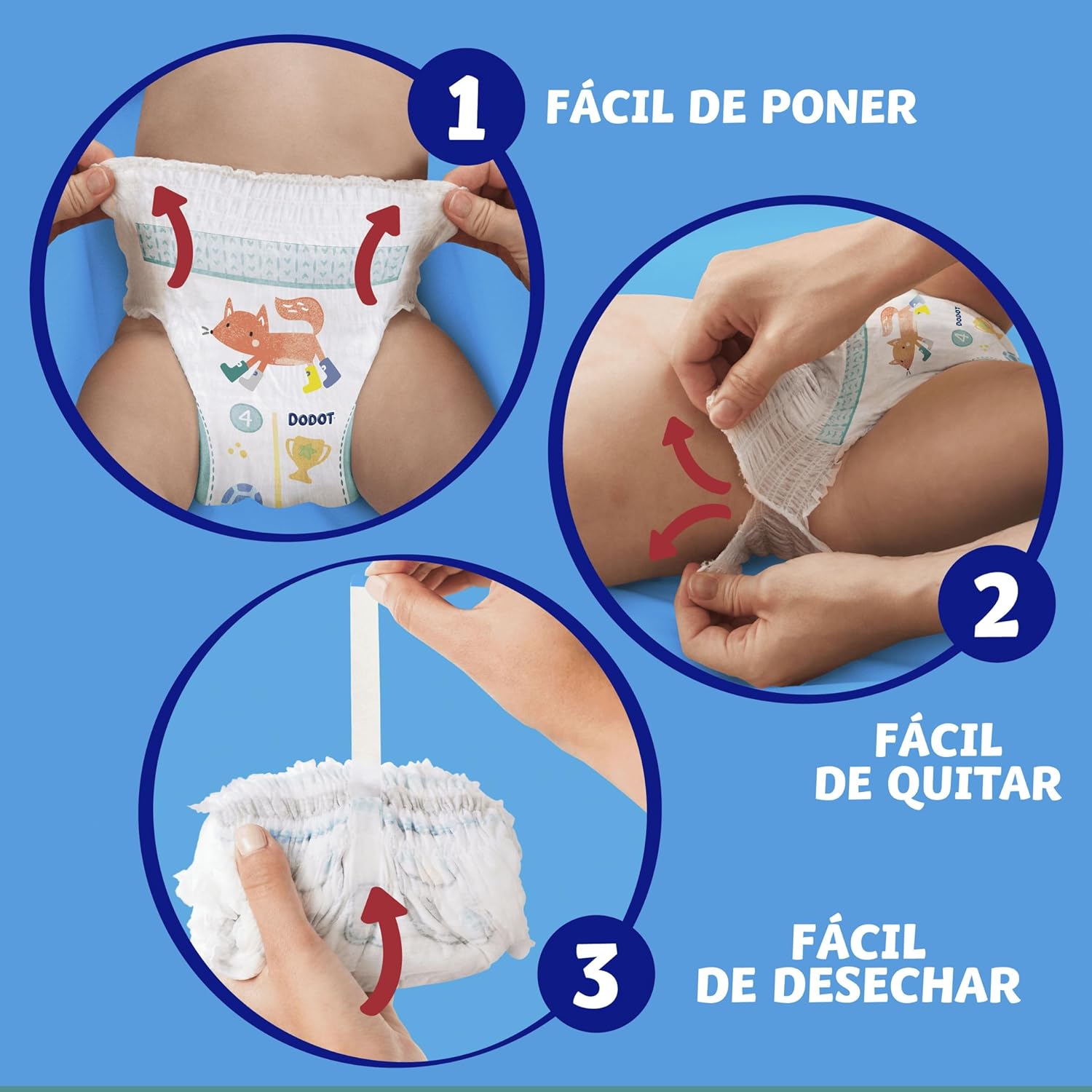 Dodot Baby Pants Diapers, Size 5, 12-17 kg, 180 Diapers, 360° Adjustment Anti-Leak Diaper, Monthly Pack