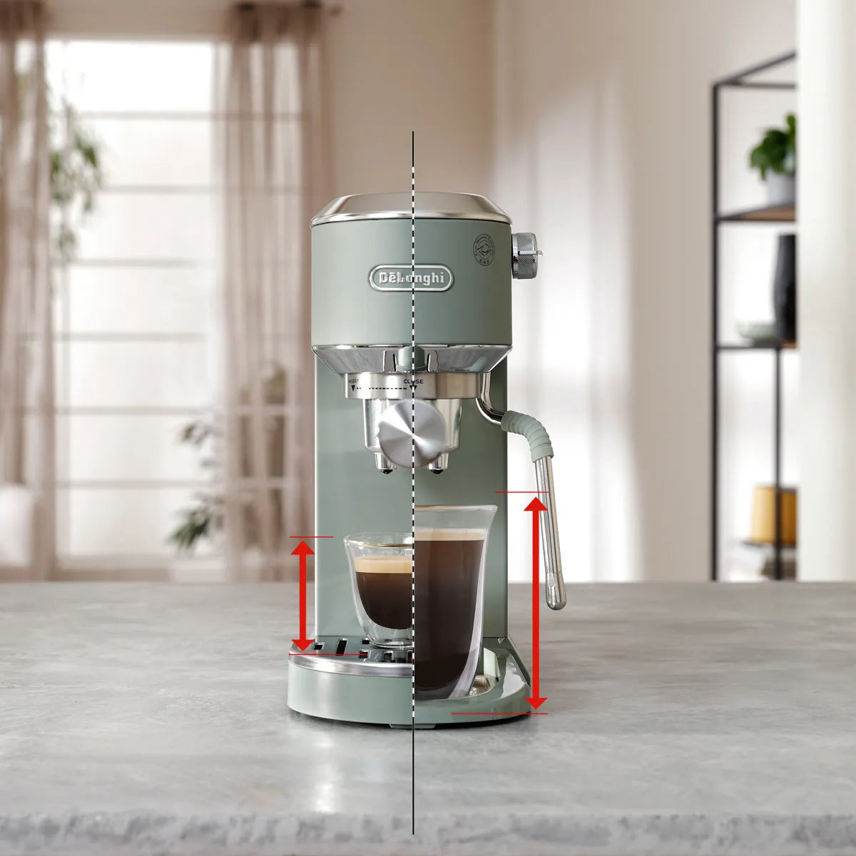 DeLonghi Dedica Duo Espresso Machine with Cold Brew EC890GR (Pistachio)