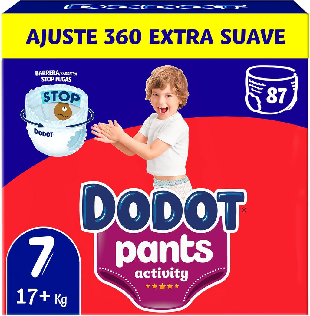 Dodot Diaper-Brief Activity Pants, Size 7 (17+ kg), 87 Diapers, With 360 Anti-Leak Fit Extra Soft