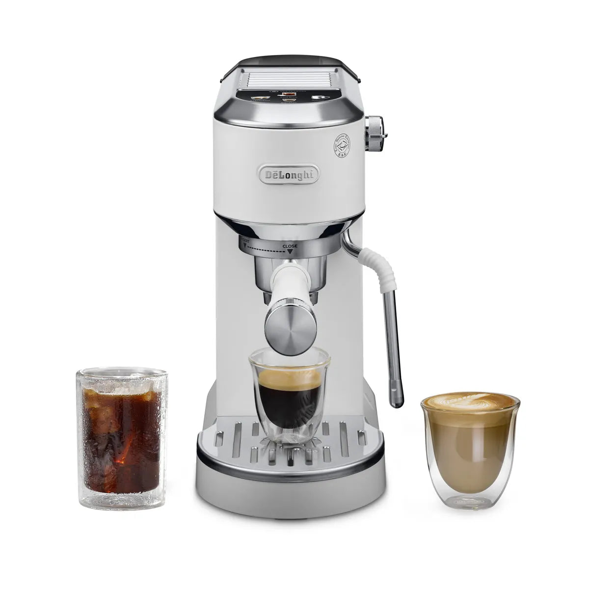 DeLonghi Dedica Duo Espresso Machine with Cold Brew EC890WI (Vanilla)