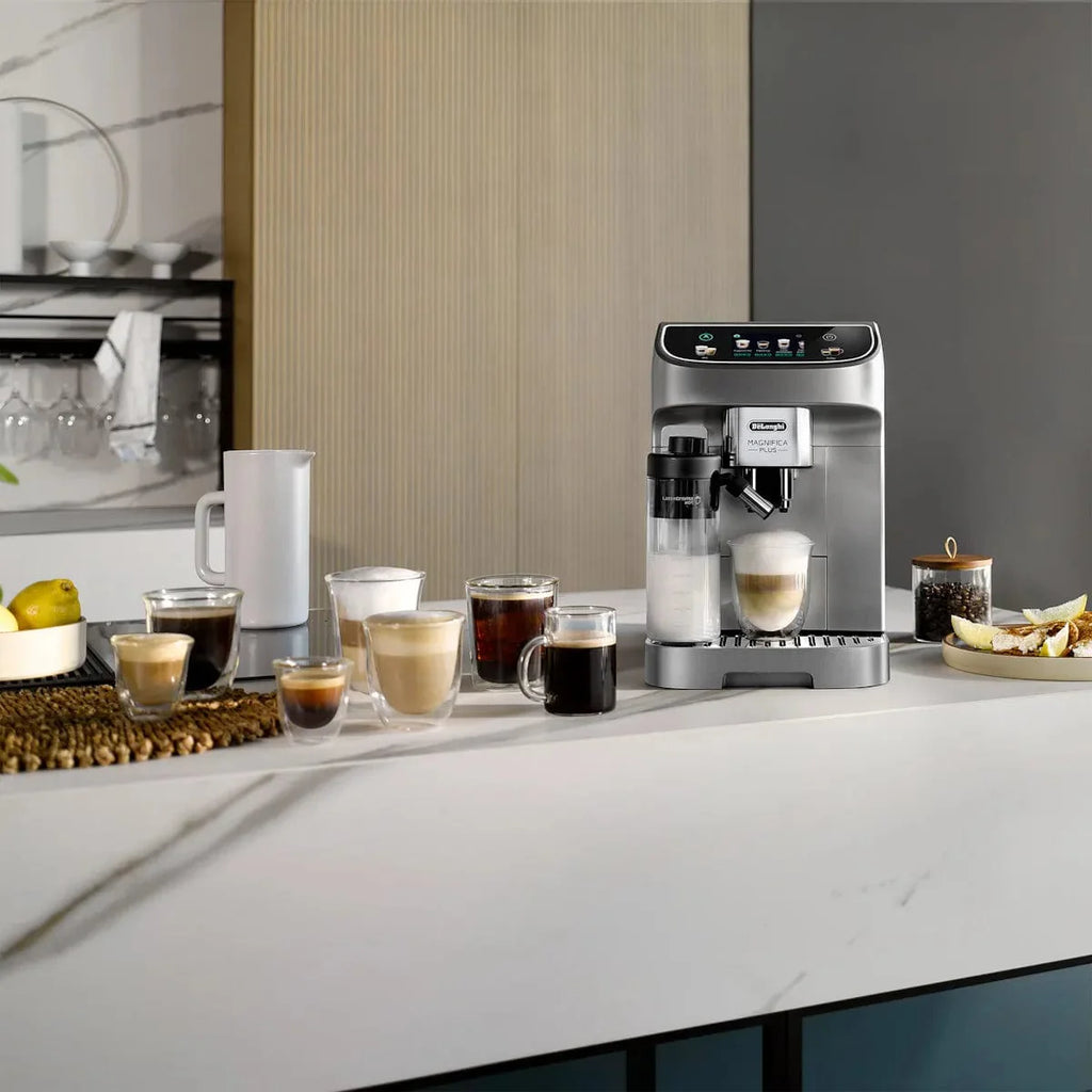 DeLonghi Magnifica Plus Super Automatic Espresso Machine with LatteCrema System ECAM32070SB