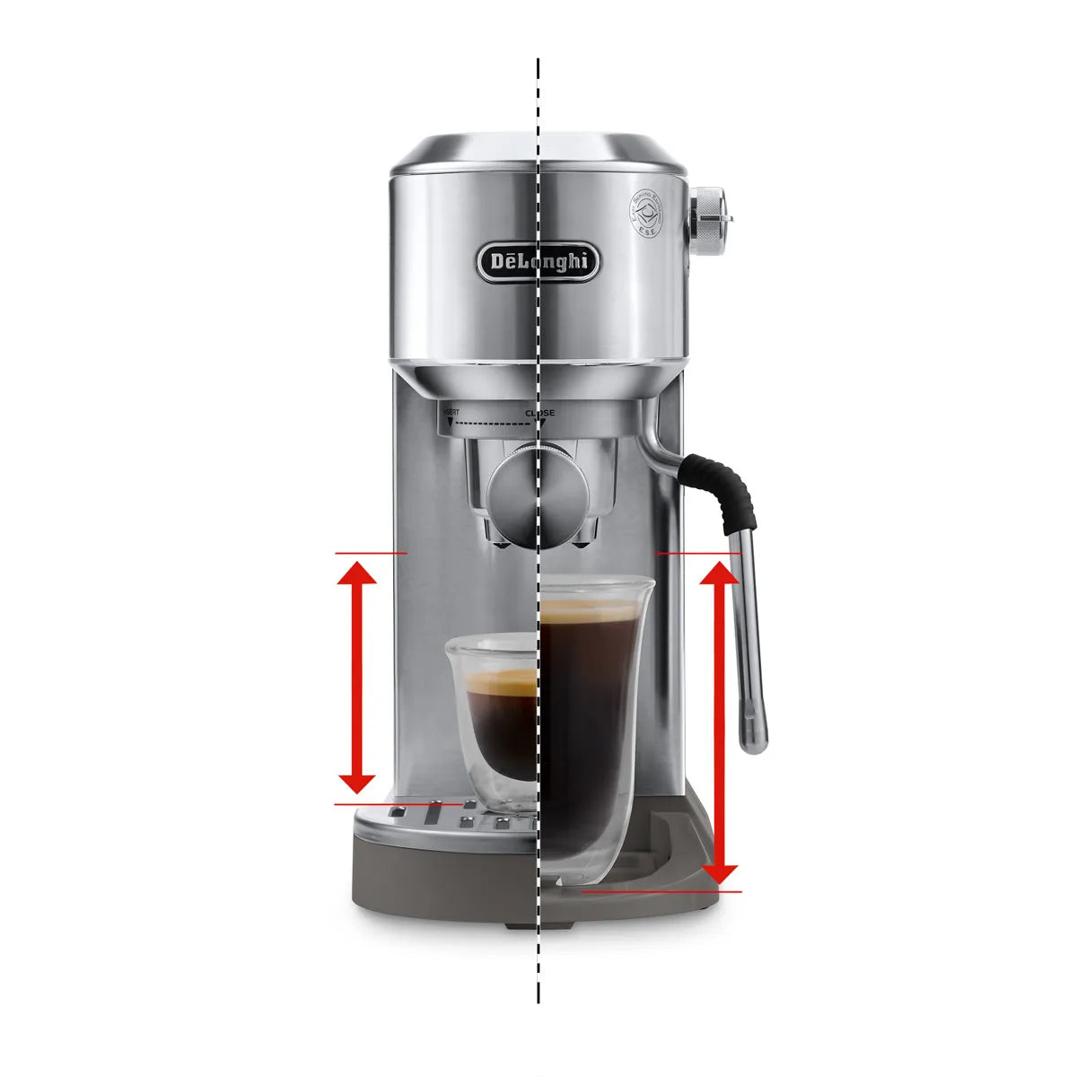 DeLonghi Dedica Duo Espresso Machine with Cold Brew EC890M (Metal)