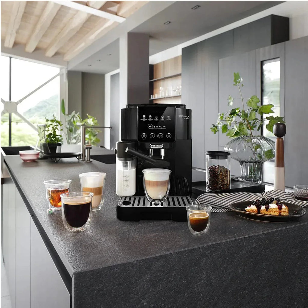 DeLonghi Magnifica Start Super Automatic Espresso Machine with LatteCrema System ECAM22080B (Black)