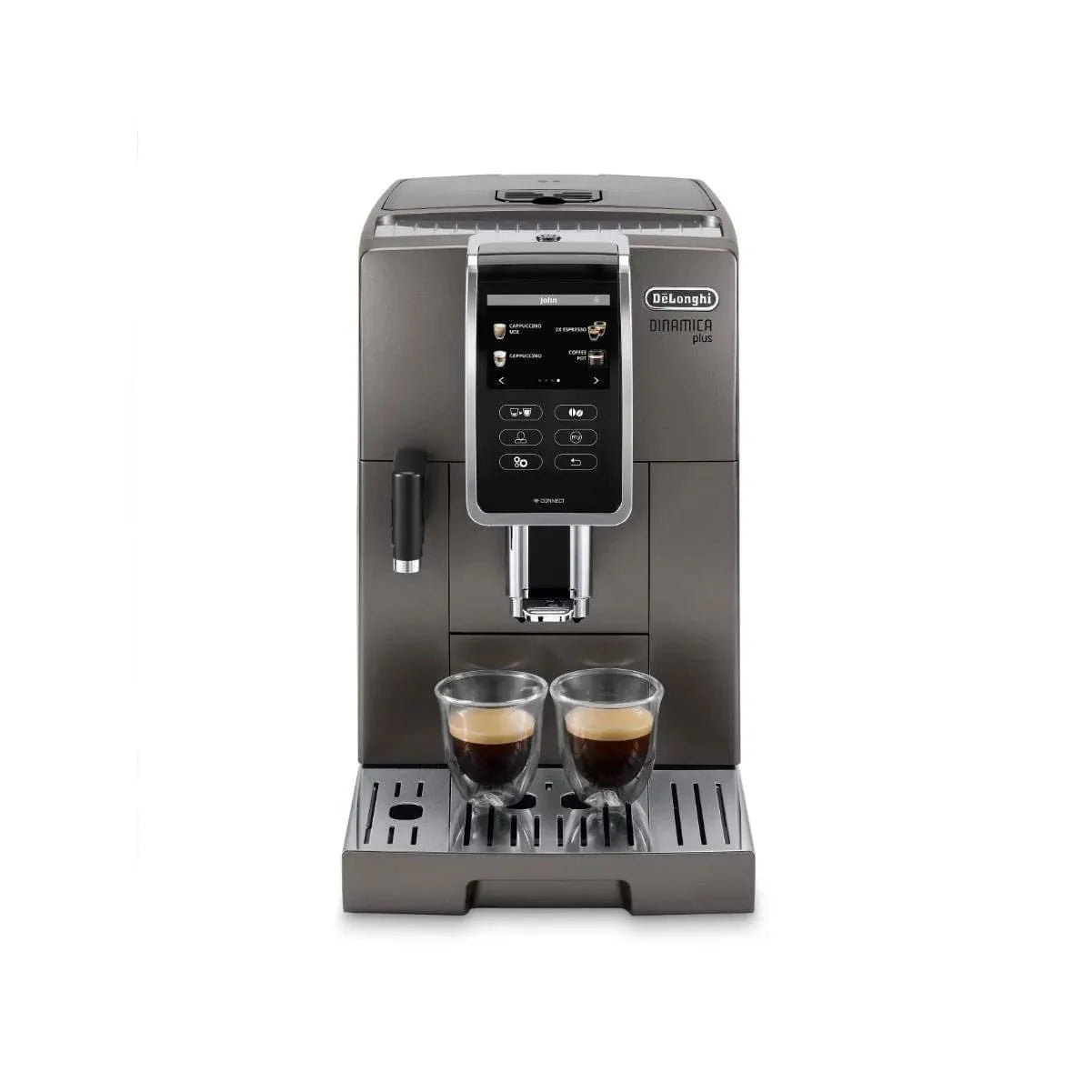 DeLonghi Dinamica PLUS Lattecrema, Super Automatic Espresso & Cappuccino Machine ECAM37095TI (Titanium)